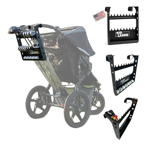 Image of Kid Caddie - Golf Stroller Attachment - Easy Setup, Universal Fit, Golf Club Holder for Strollers, Introduces Kids to Golf, Encourages Early Golf Skills, Perfect Golf Gift for Parents