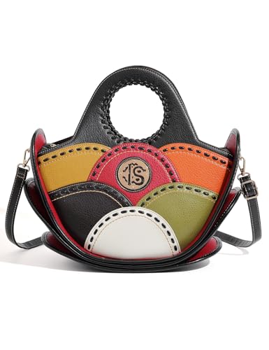 Women's Multicolor Handbag Set, woven leather handbag for women Large Capacity Multi-layer 2025 new in crossbody bags2