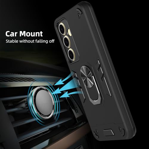 Image of NDCOM for Samsung S24 FE Back Cover | Premium S24 FE Back Case for Ultimate Protection | Sleek and Stylish S24FE Back Cover | Ring Holder Case
