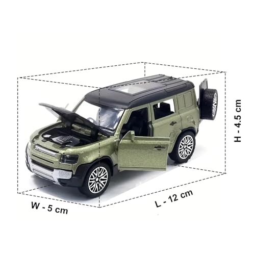 Image of Diecast Land Rover Defender SUV Car Model - 1:36 Scale Alloy Pull-Back Toy, Collectible Vehicle for Kids, Boys, and Car Enthusiasts, Gift Idea (Random Color)