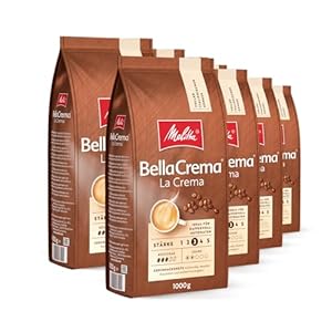 Melitta BellaCrema La Crema hele koffiebonen 8 x 1 kg, ongemalen, koffiebonen voor volautomatische koffiemachine, gemiddeld roosteren, geroosterd in Duitsland, dikte 3, in tray