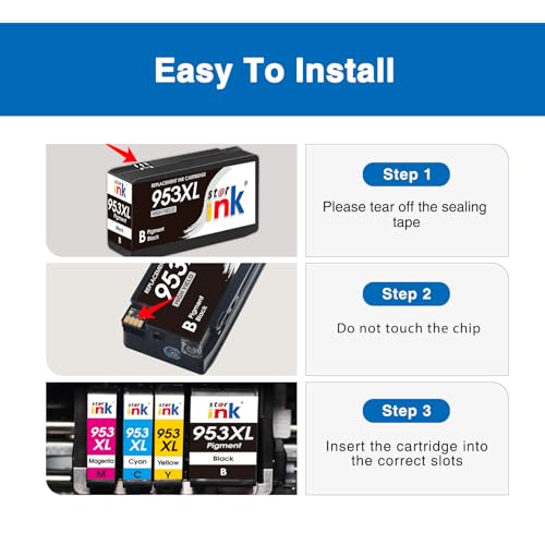 starink 953XL Ink Cartridges Multipack Remanufactured for HP 953 953XL Ink Cartridges for HP Officejet Pro 7720 7740 8710 8715 8720 8730 8210 8716 8719 7730 8218 8718 8725 8728 8740 Printer - Image 4