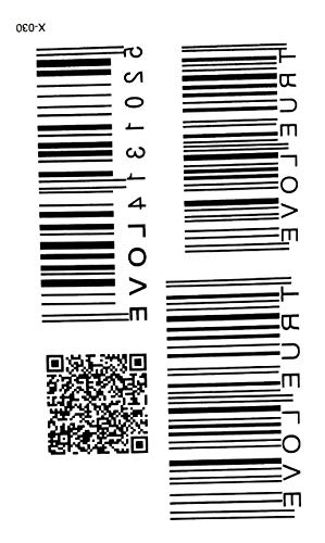 Temporary Tattoos Oncex Mini 3 Sheets Barcode Temporary Waterproof Tattoos Patterned Barcode Cartoon 3D Tattoo Fake Body Design Arms Legs Fantasy Fashion For Man Women Girls Mix Color 4.1X2.3 Inch #TOP2