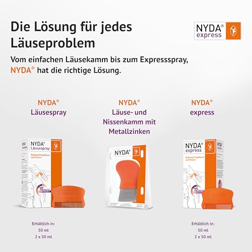NYDA Express Läusemittel: Effektives Läusespray und Läusekamm gegen Läuse & Nissen, rasche Behandlung in 10 Min, gute Verträglichkeit, physikalisch wirksam – Bild 6
