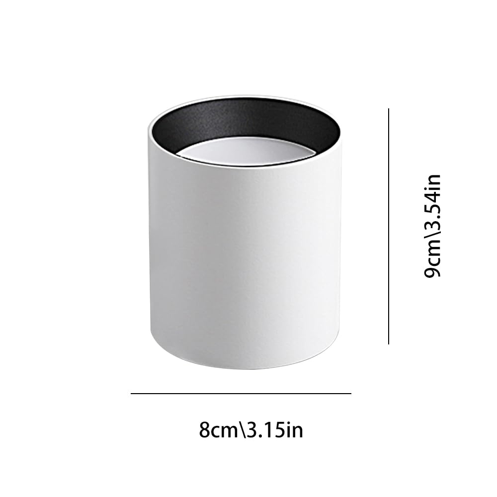 Foco de Techo LED IP65, Resistente al Agua, para baño, Foco cilíndrico Empotrado de 3,15″, direccional, para Sala de Estar, Entrada, balcón (6000 K, 12 W)