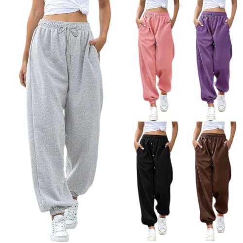 Womens Sweatpants Joggers Y2k Casual High Waisted Joggers with Pockets
