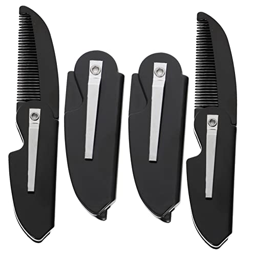 MUSISALY Professional Beard Comb Set Men's Hair Combs Portable Mustache Grooming Tool Travel-friendly