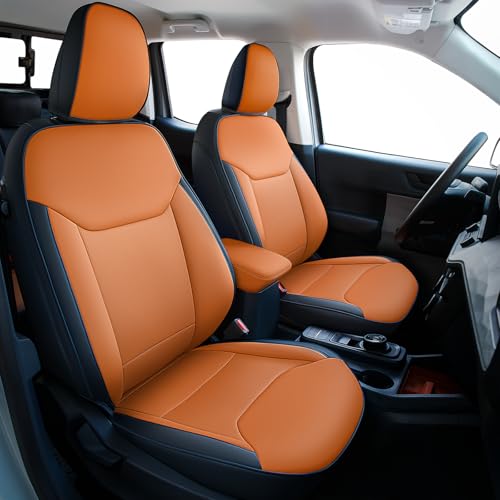 Carlimeki Leather Seat Covers Custom Fit for Maverick 2022-2026 Compatible with XL XLT Lobo Lariat Tremor Model - Armrest Covers Included - Faux Leather Fully Covered Fit Like a Glove