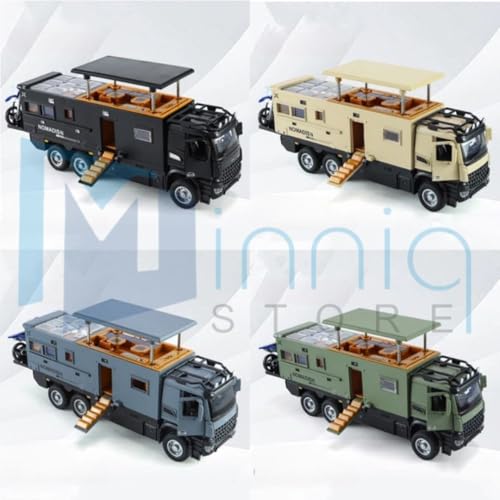 Image of 1:24 Scale Die-Cast Benz Camper RV Motorhome with Openable Doors Pull Back Action,Lights & Music Best Truck Toy Best Birthday Gift for Kids (Camper RV Motorhome Truck)