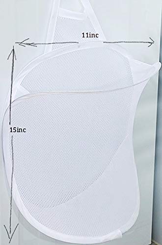 Heng happy Small Mesh Hanging Laundry Hamper Basket, Mesh Hamper, Wall Dirty Clothes basket