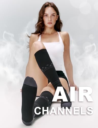 Image of FITRELL 3 Pairs Compression Socks for Women and Men 20-30mmHg-Circulation Support Socks