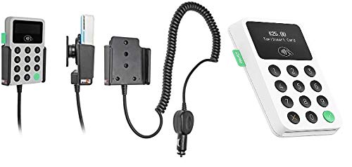 IZettle Card Reader 2 (Green Button) Vehicle/Taxi/Cab Mount & Charger/Dock - with Window Sucker Attachment (Card Reader NOT Included)