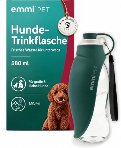 emmi-PET 2-in-1 Hundetrinkflasche mit Futterbehälter in...