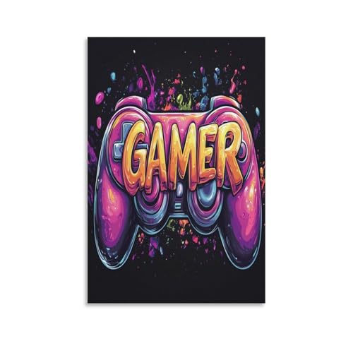 Cuadros gamer decoracion para transformar tu dormitorio con una pintura en lienzo de 50x75cm