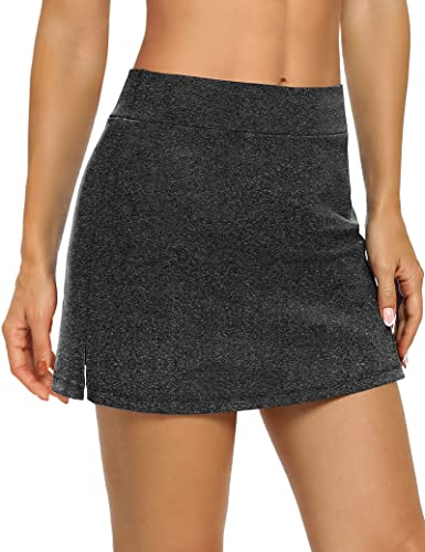 Image of LouKeith 19 inch Knee Length Skorts Skirts for Women Tennis Skirts Athletic Golf Skorts Casual Workout Skirt with Shorts Pockets