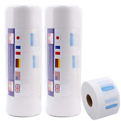 Fraleadam 10 Roll Disposable Neck Paper Neck Strips for Barber Hair Cutting Collar Scarf Paper Stretchy Paper Neck Band Hairdressing Accessory Tool for Barbershop and Salon