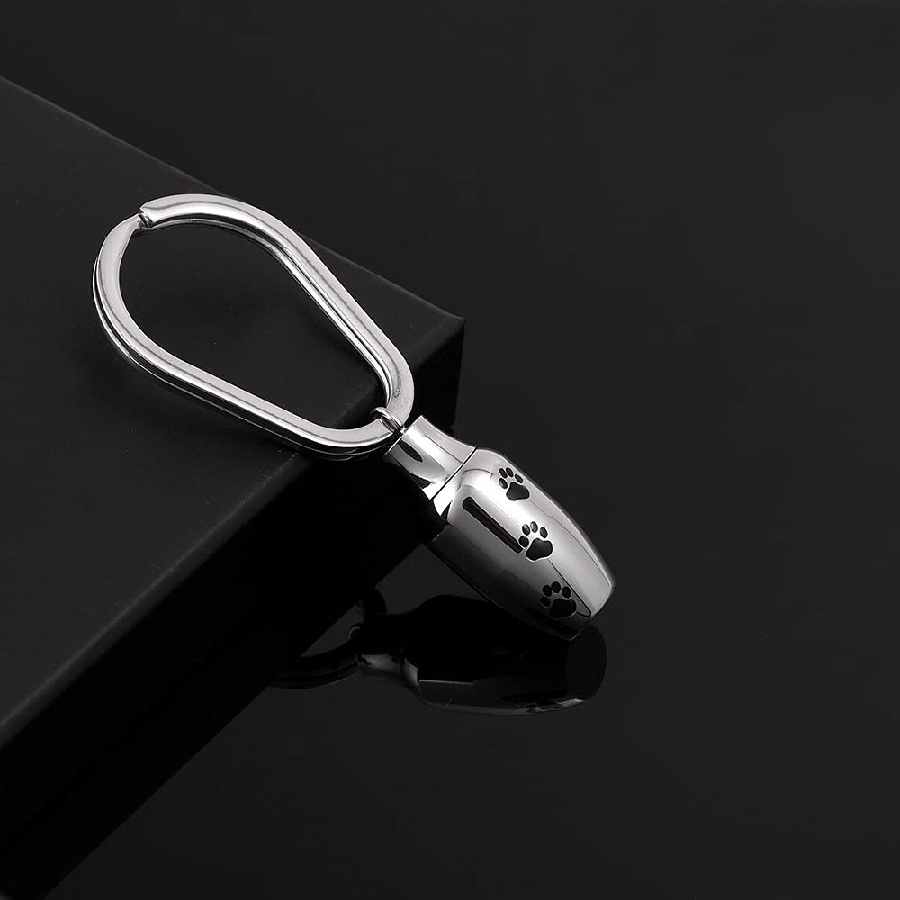 Bijoux de souvenir commémoratifs de cendres d'urne sous forme de porte-clés cylindre