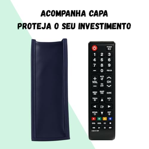 Controle Remoto Compatível Para TV Samsung Smart LCD LED 2K 4K UHD BN59 01199F AA59 00666A AA59 00741A Modelos UN32 UN40 UN43 UN48 UN50 UN55 UN60 UN65 Pronto Para Uso Sem Configuração Ergonômico