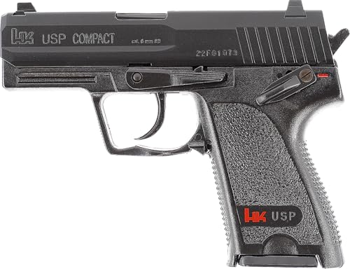 Umarex Airsoft Pistole USP Compact, Federdruck Waffe mit < 0,5 Joule, inkl. 100 x 6 mm BB Soft-Air Kugeln Umarex Airsoft Pistole USP Compact, Federdruck Waffe mit < 0,5 Joule, inkl. 100 x 6 mm BB Soft-Air Kugeln