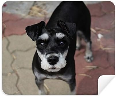 Black Dog Pet Animal Cute Picture Cleaning Cloth Screen Cleaner 2pcs Suede Fabric image 2