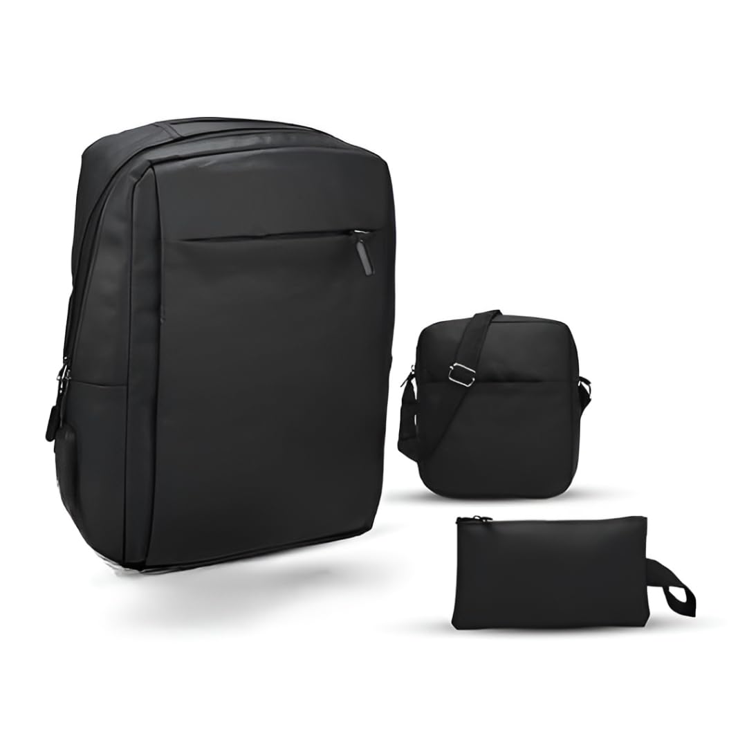 Laptop Backpack Combo Set with Sling Bag and Pouch, Multicolor Fabric Multi-Compartment Backpack (3pcs)-image-45
