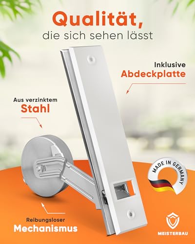 MEISTERBAU - Rolladen Gurtwickler Unterputz [Made in Germany]- Rollladen Aufwickler mit Abdeckung - Rollo Gurtwickler für Rolladengurt 23mm[ohne Gurt]