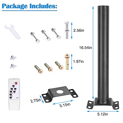 Zjojo Street Light Pole Wall Mounting Pole, Solar Street Light Extension Mounting Arm For Outdoor Lighting, Metal Street Light Mounting Bracket Waterproof And Rustproof For Barn Lights, Post, Trees #TOP3