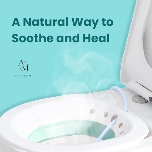 Image of Sitz Bath Tub with Air Pump for Women & Men, Large Capacity Portable Perineal Soaking Basin, Suitable for Postpartum Care, Hemorrhoids Recovery(Tub Seat with Flusher
