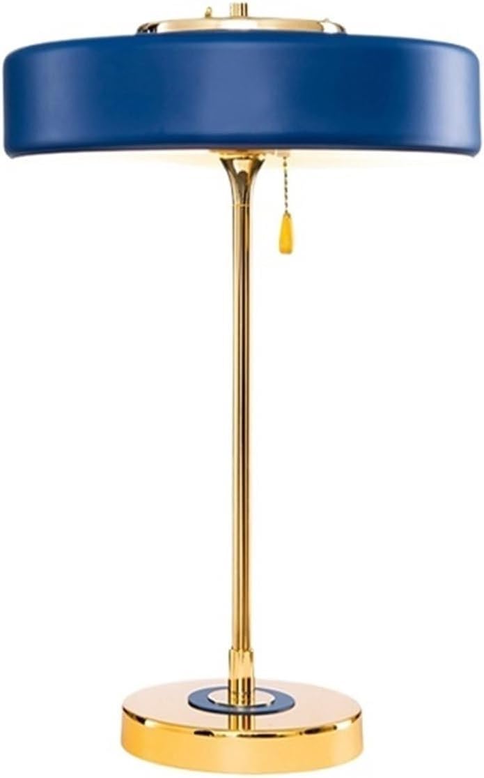 DFAEEKIYO Bedside Lamp Table Simple Bedroom Living Room Study Decoration(Black)(Blue)