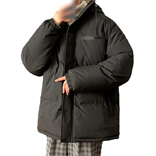 Veste d'hiver pour hommes Roquorl paires doublure polaire noire manteau parka chaud coupe oversize
