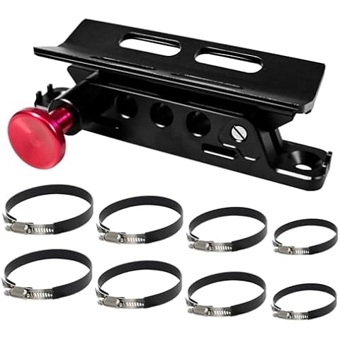 Bestaoo Adjustable Roll Bar Fire Extinguisher Mount Holder for Jeep Wrangler TJ JK JKU JL UTV Polaris RZR Ranger Camper Van, Aluminum, Quick Release Cover