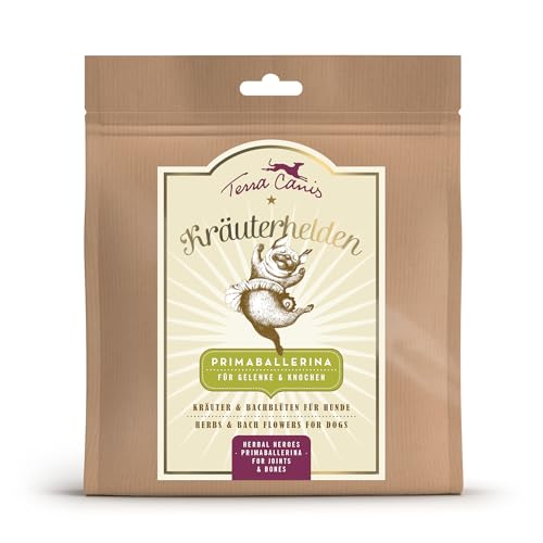 Terra Canis Primaballerina für Gelenke & Knochen - Kräuterhelden, 60g I Unterstützung mit der Kraft der Natur I Nahrungsergänzung mit Kräutern & Bachblüten für Hunde