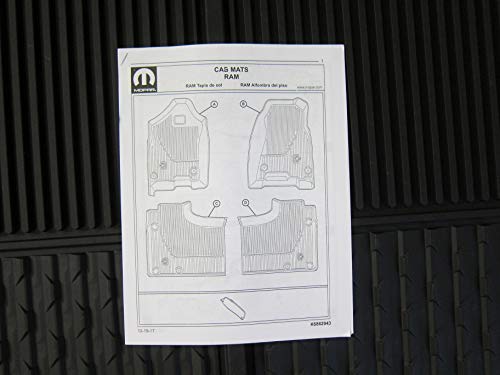 Mopar 2019 Dodge Ram Dt Crew Cab Black All Weather Slush Mats Floor Liner Oem #TOP7