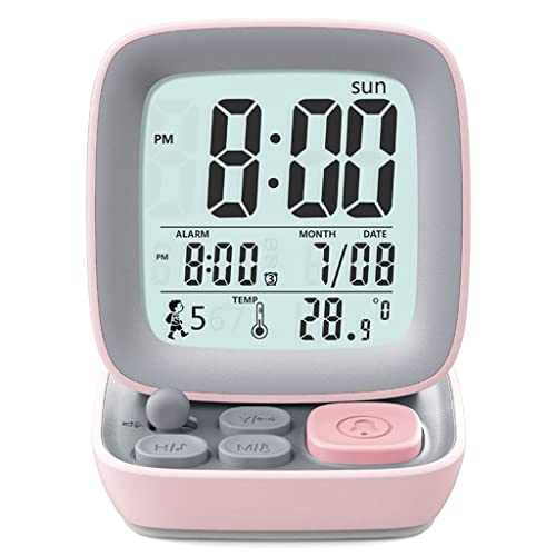 Reloj despertador digital infantil retro de mesa recargable con música 2