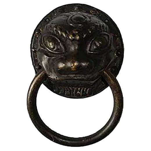 Lions ytterdörrknackare,antiksvart möbler knackarhandtag,mässingsdragare,bred 6 cm/2,3"