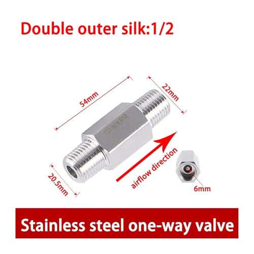 Valve unidirectionnelle 3/8 inox pour stopper les retours d'eau et bruits