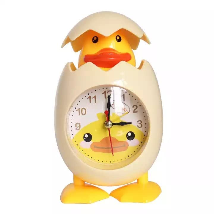 Zemic Alarm Clock Digital Alarm Clock Quartz Alarm Clock Creative Chick Clock for Heavy Sleepers Kids Large Display with Snooze Time Temperature Function for Bedroom, Pop Vinyl Figure (Yellow)