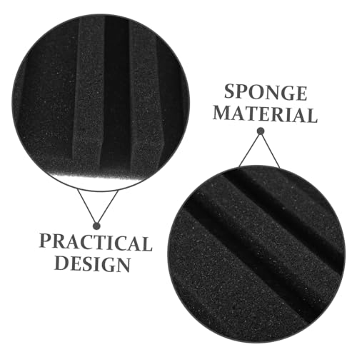 6 piezas de paneles acústicos de alta densidad, insonorización resistente al fuego para estudios, oficinas y teatros en casa, fácil instalación, reducción de ruido, color negro miniatura 7