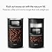 KIVY Vacuum Coffee Canister - Push Lid Preserves Aroma & Oil - Stainless Steel Airtight Container for Ground & Bean Storage - Removes Excess Air