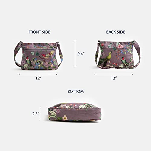 Maison d' Hermine Cross Body Bags for Women Cotton Canvas Shoulder Bag for Shopping Travel Everyday Use Tote purse Sling Bag3