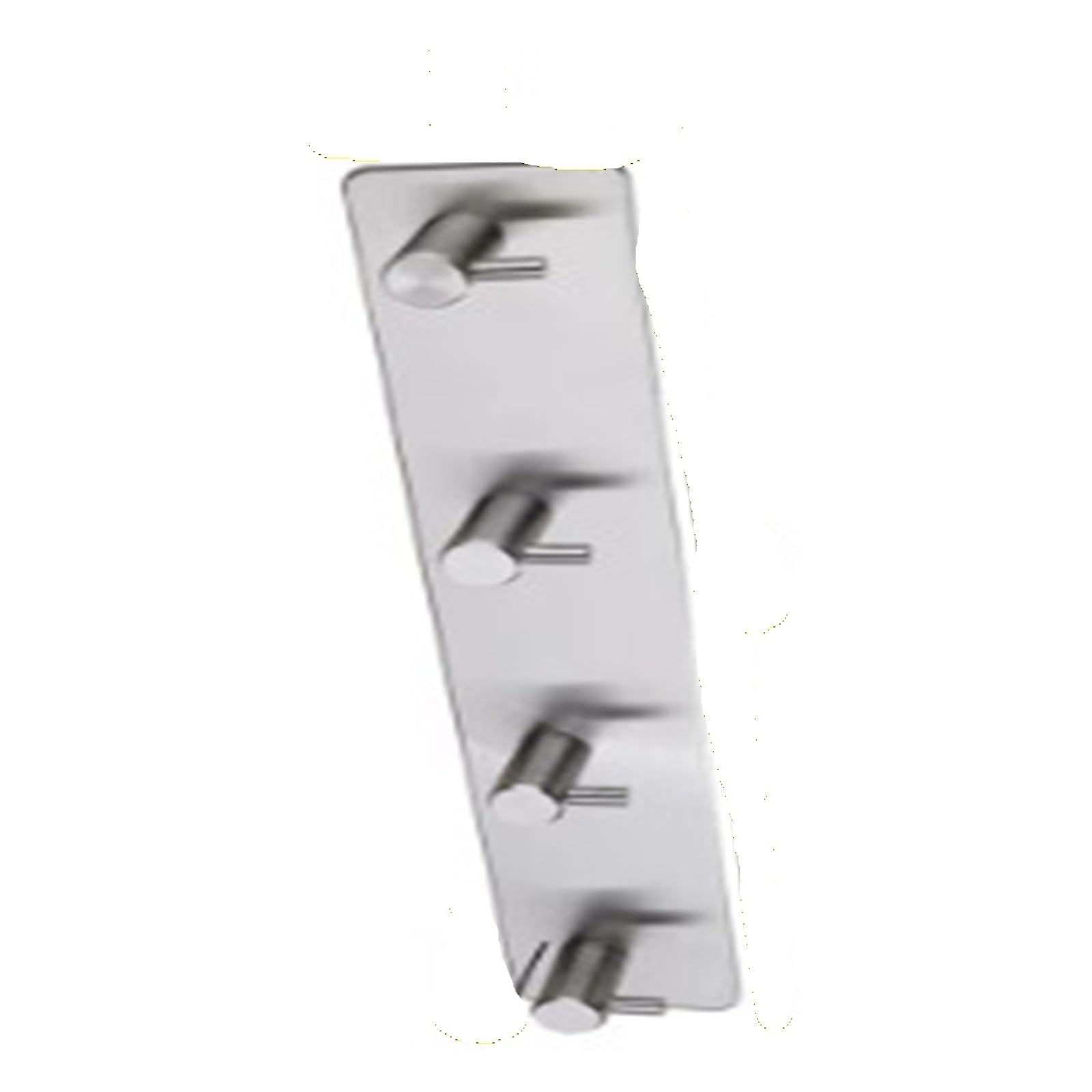 Whegavgko Silver-4Hook Stainless Steel 3M Self-Adhesive Hook, Wall Door Hook, Robe, Tea Towel(Silver-4Hook)