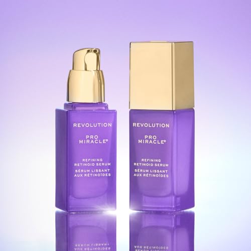 Image of Revolution Pro Miracle Retinoid Refining Face Serum, 1.01 oz | Anti-Aging Complex with Niacinamide & Hyaluronic Acid, Vegan & Cruelty Free