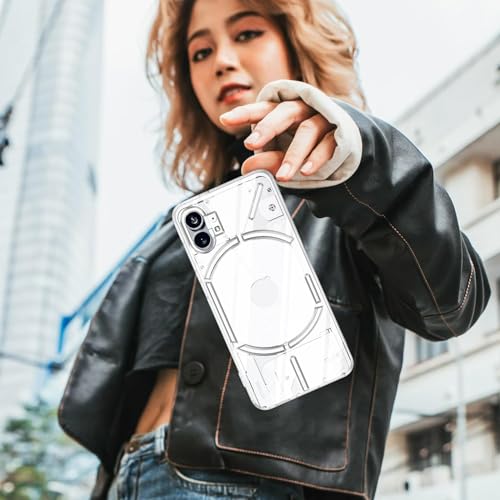 Image of Jkobi Back Cover for Nothing Phone 1 (Silicone Clear Shockproof Case with Camera Protection | Soft and Flexible | Transparent)