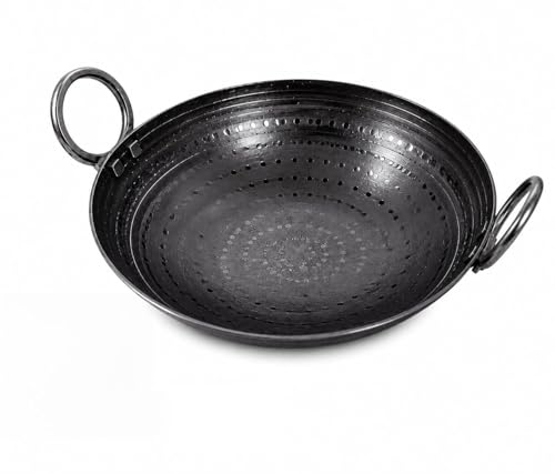 Image of Heavy Bottom Stainless Steel Kadai for Cooking | Iron Kadai for Deep Frying | Nonstick Induction Kadai | Biryani Pot for Perfect Cooking (500 MI)