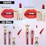 Makeup Kit for Teen Girls, All-in-One Kit with 2X16 Colors Eyeshadow, Liquid Foundation, Eyeliner Pencils, Contouring Stick, Lip Gloss, Eyebrow Pencils & 8 Makeup Brushes (Black) - Image 4