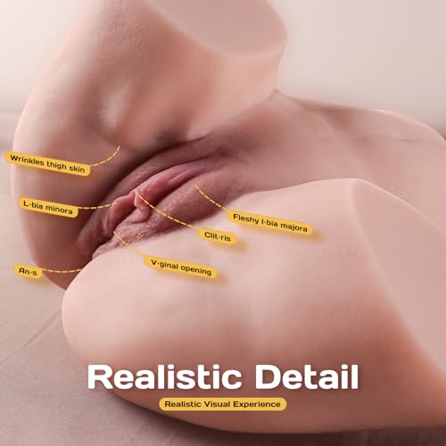 Image of Sex Doll Pocket Pussies for Men Male Masturbator Realistic Adult Sex Toys for Men, Flesh 4.5LB Stroker Ass 3D Soft Butt Light with Vagina and Anal Channel for Several Sex Positions (Flesh)