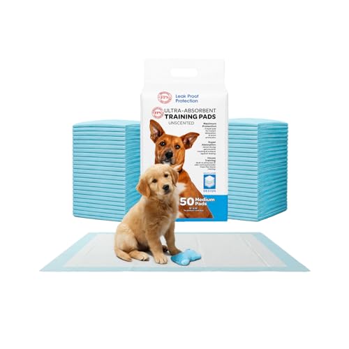 Image of FPN Dog Pee Pads 50 Count 18x24 Inch | Disposable Puppy Training Pads for Dogs & Cats | Pet Potty Training Pads, Large Size Dog Pads for Indoor Use, Puppy Essentials Bulk Pack