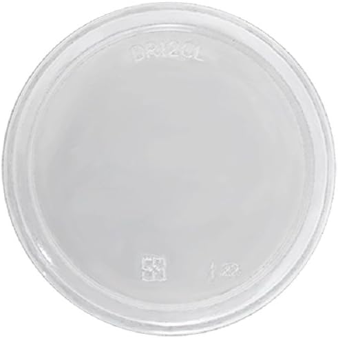 Karat Earth FP-DCL117-PLA Flat Lid for 8 oz. to 32 oz. PLA Round Deli Container (Case of 500)