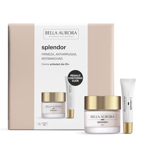 BELLA AURORA - Pack Splendor, Crema Antiedad y Redensificante de Día 50 ml + Contorno de Ojos 15 ml, Tratamiento Antiarrugas y Antimanchas, Cremas Antiedad, a Partir de 50 Años, Efecto Lifting