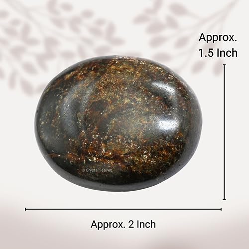 Image of Crystal Heaven Certified Garnet Crystal Palm Pebbles Stones For Anxiety Stress Relief Massage - Aaa Grade Original Healing Gemstone Agate Palm Stone For Yoga Meditation Spiritual Reiki Feng Shui